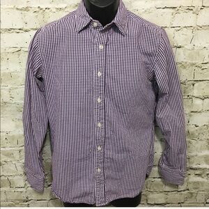 Fossil Purple Plaid Button Up Shirt